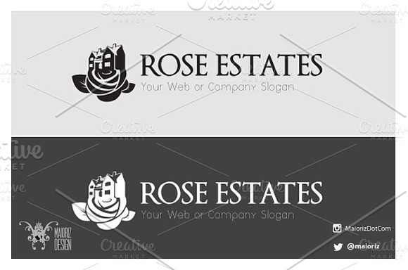 Rose Real Estates in Logo Templates - product preview 2
