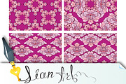 ornaments, seamless floral patterns