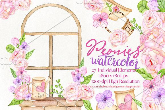 Watercolor Flora Clipart in Illustrations - product preview 2