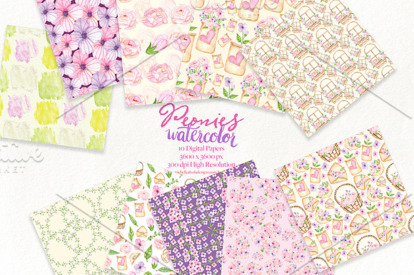 Watercolor Flora Clipart in Illustrations - product preview 4