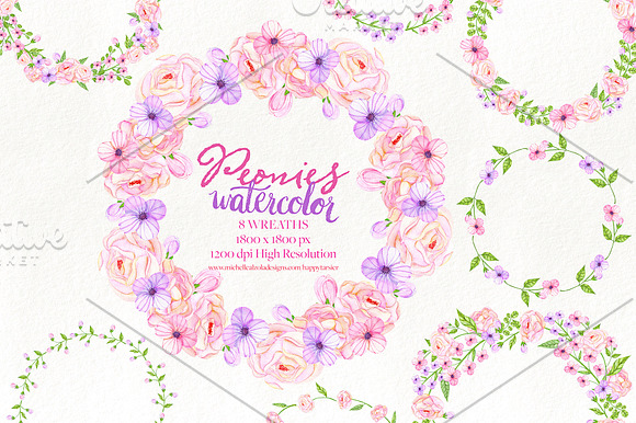 Watercolor Flora Clipart in Illustrations - product preview 5