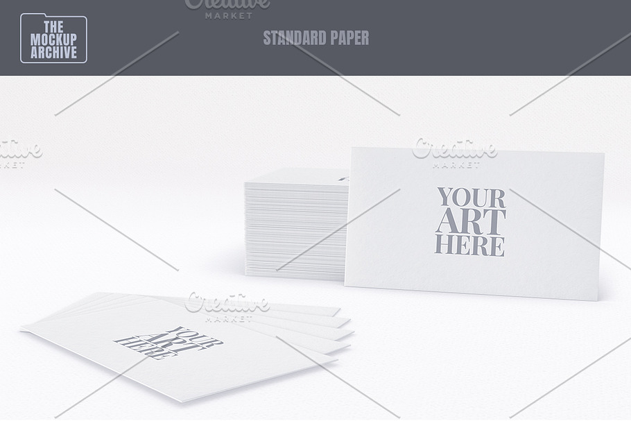 Multi-material Business card Mockup in Print Mockups - product preview 8