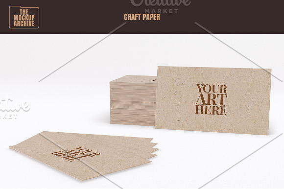 Multi-material Business card Mockup in Print Mockups - product preview 1