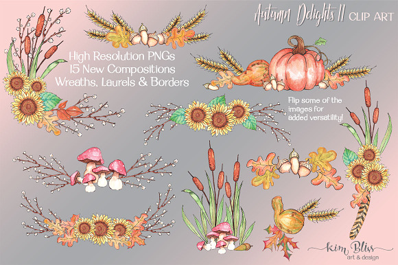 Autumn Delights II Clip Art in Illustrations - product preview 1