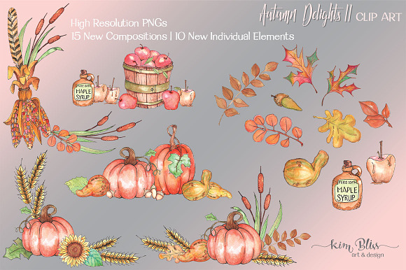 Autumn Delights II Clip Art in Illustrations - product preview 2