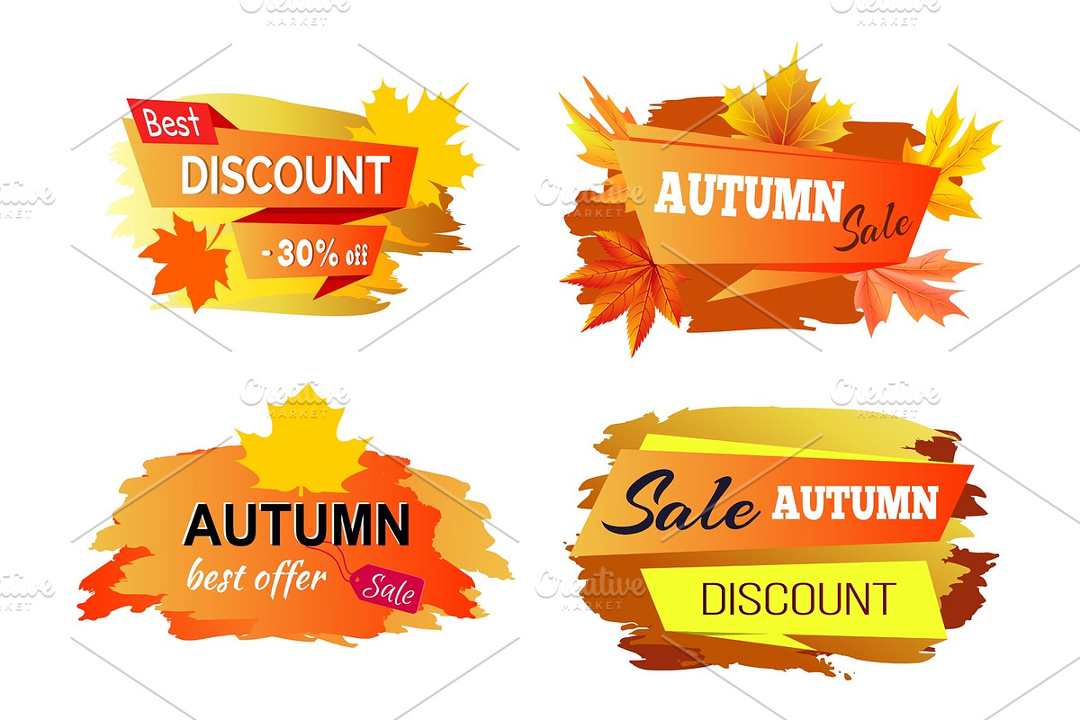 Best Autumn Discount Offer Vector Illustration in Illustrations - product preview 8