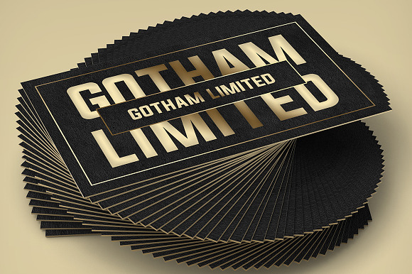 Gold And Black Business Card in Business Card Templates - product preview 2