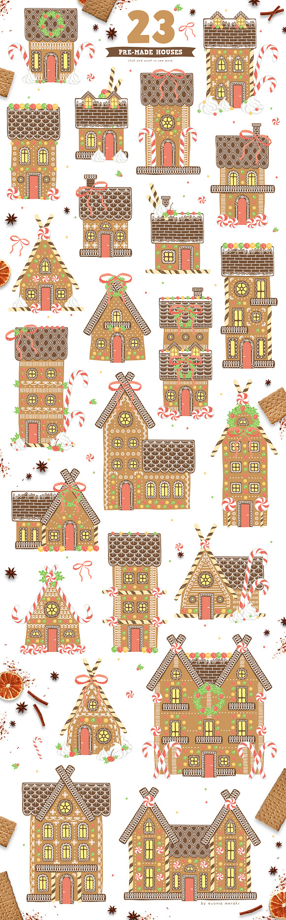 Christmas Gingerbread House Creator in Illustrations - product preview 3