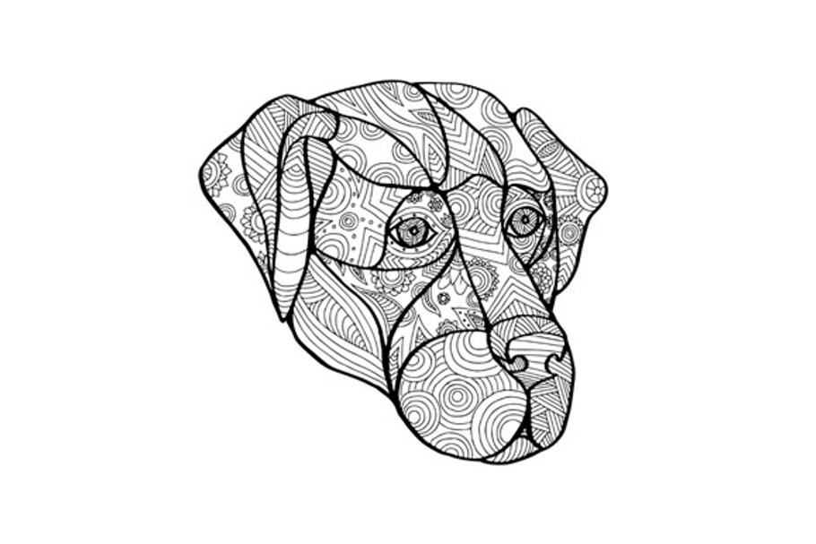 Labrador Retriever Mandala in Illustrations - product preview 8