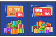 Big Super Sale Best Prices Discounts Promo Posters