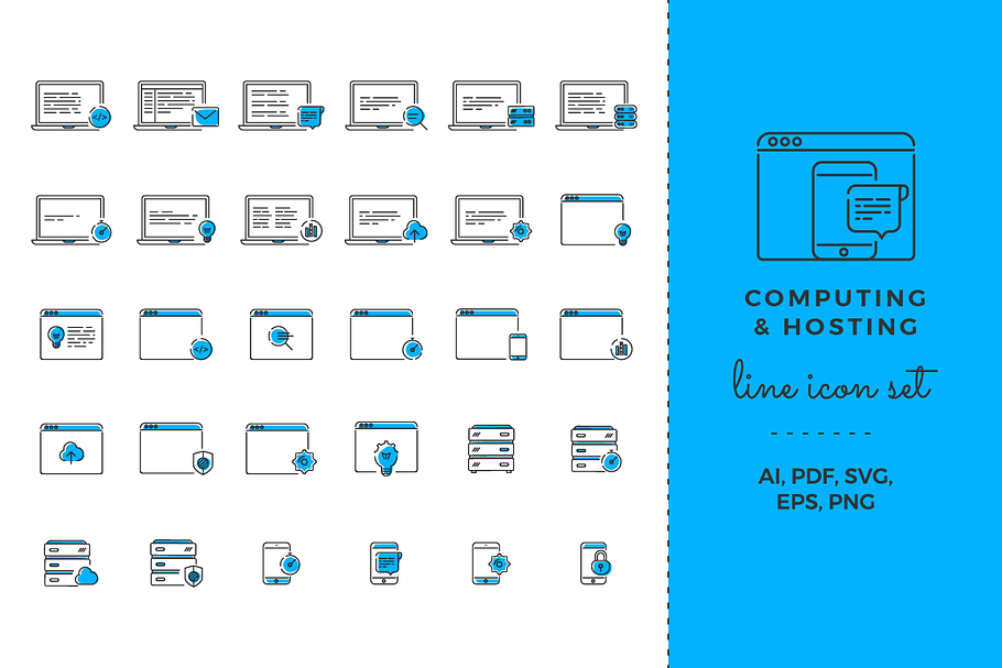 Computing & Hosting Icon Set in Graphics - product preview 8