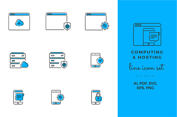 Computing & Hosting Icon Set in Graphics - product preview 3