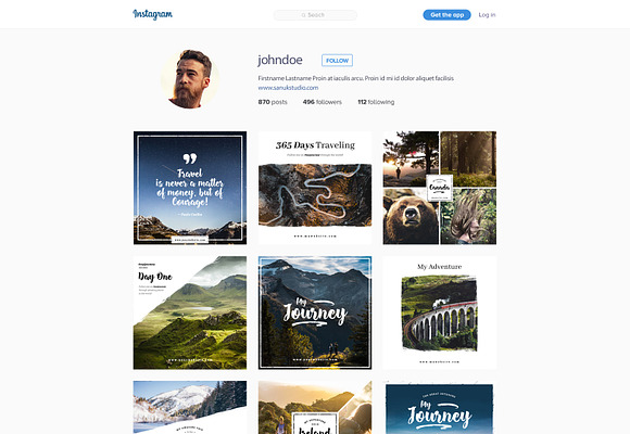 Outdoor Instagram Templates in Instagram Templates - product preview 1