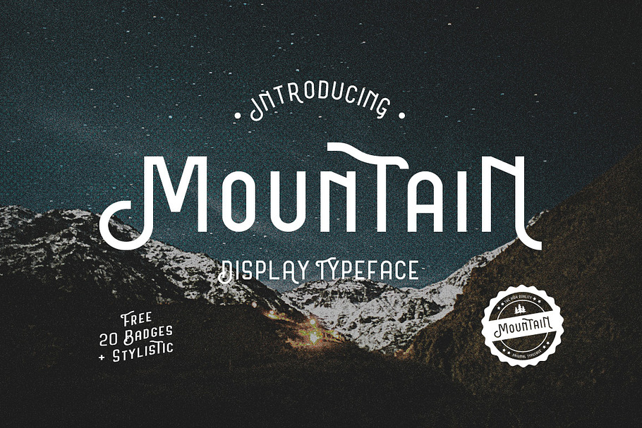 Mountain in Display Fonts - product preview 8