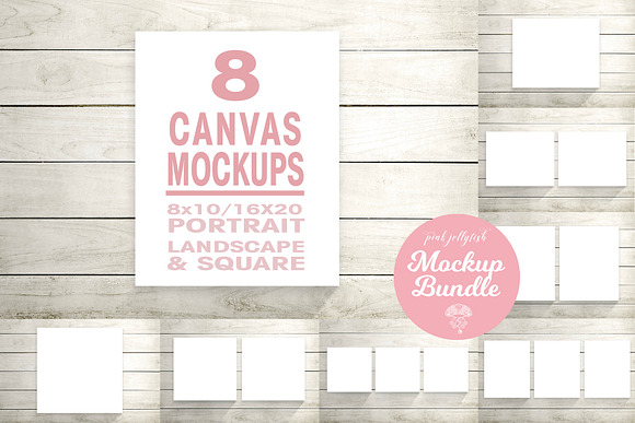 canvas mockup bundle scandinavian in Print Mockups - product preview 5