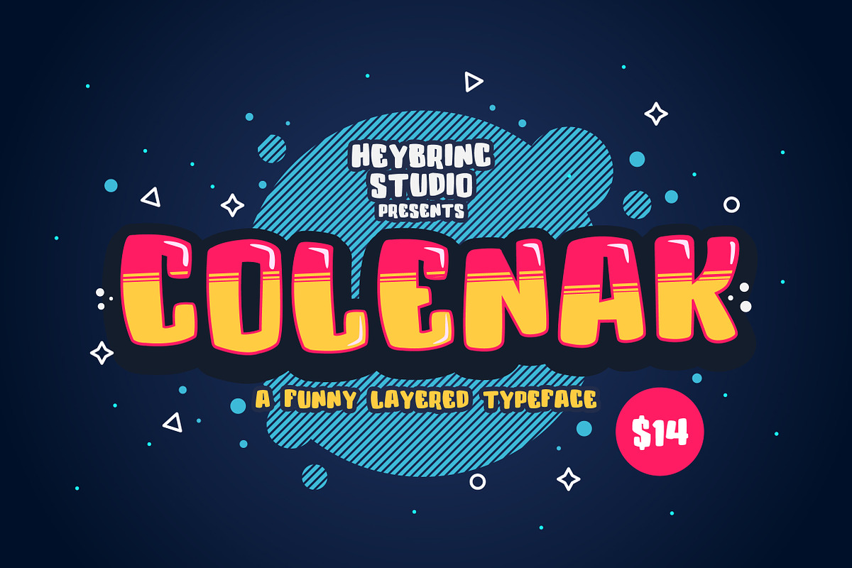 Colenak - Funny Layered Typeface in Display Fonts - product preview 8