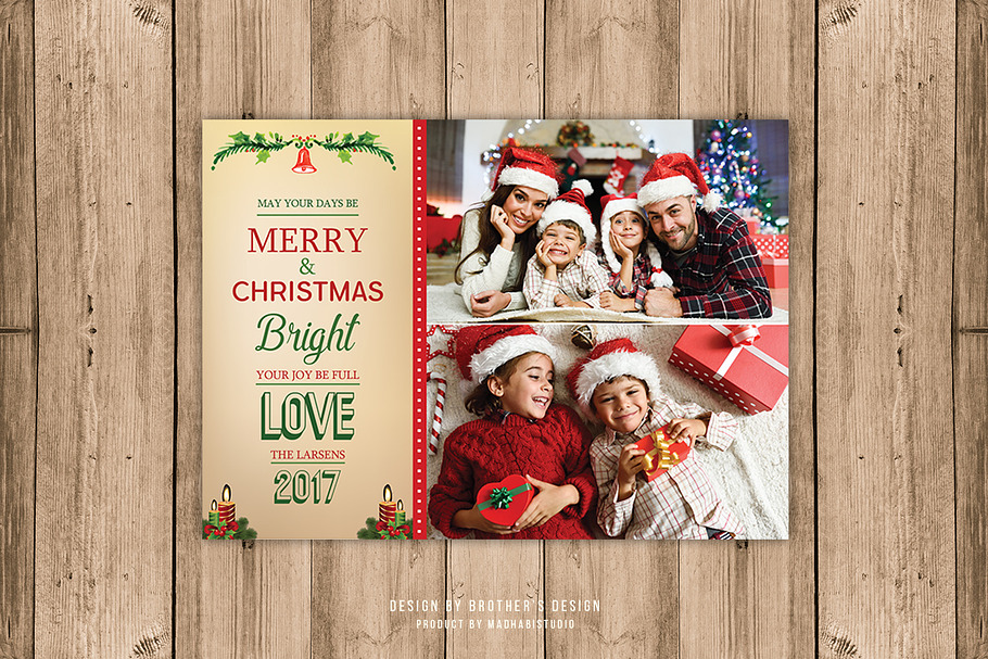 Bright Christmas Card Template in Card Templates - product preview 8