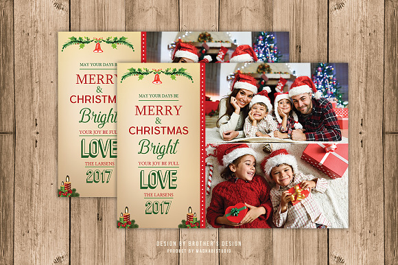 Bright Christmas Card Template in Card Templates - product preview 1