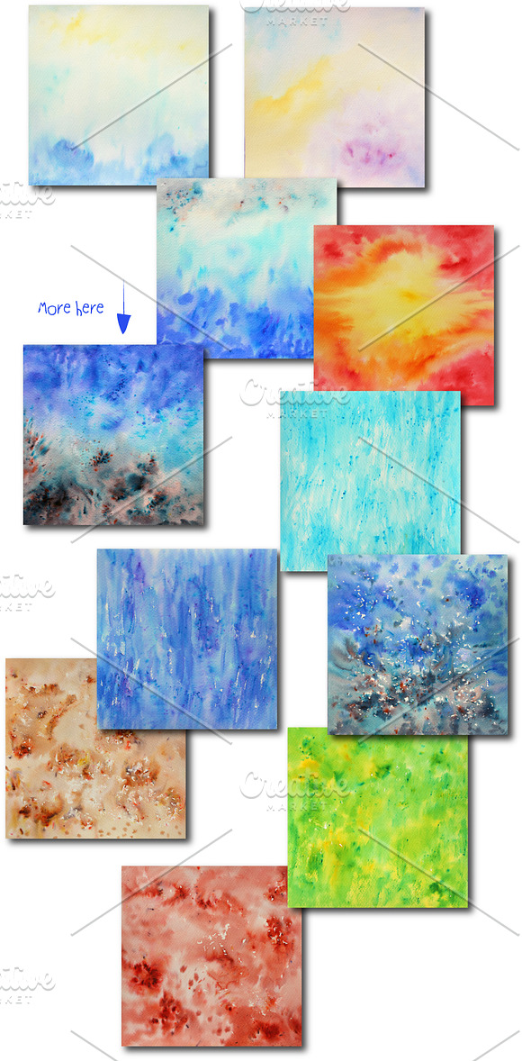 Watercolor Texture Bundle in Textures - product preview 1
