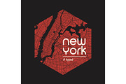 New York hyped t-shirt and apparel vector design, print, typogra