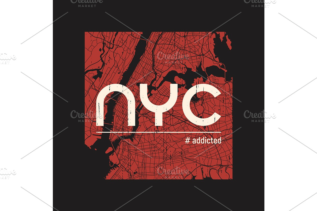 New York addicted t-shirt and apparel vector design, print, typo in Illustrations - product preview 8