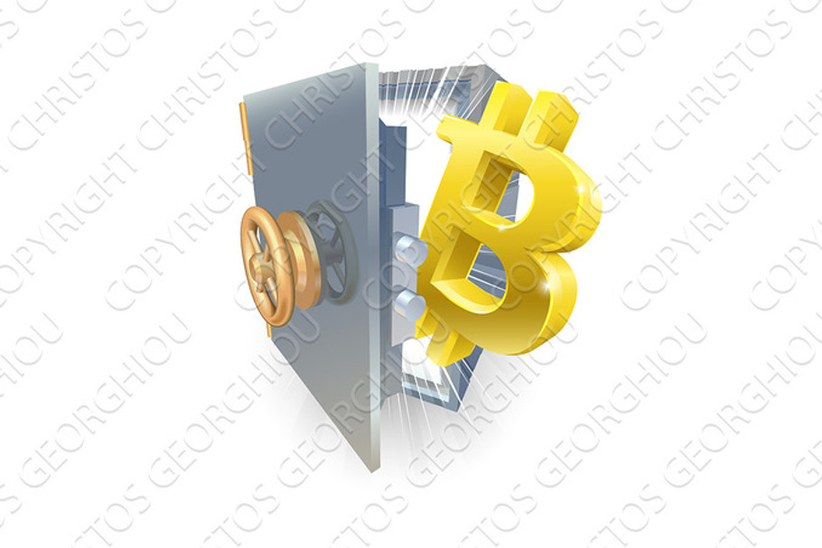 Bitcoin Safe Concept in Illustrations - product preview 8