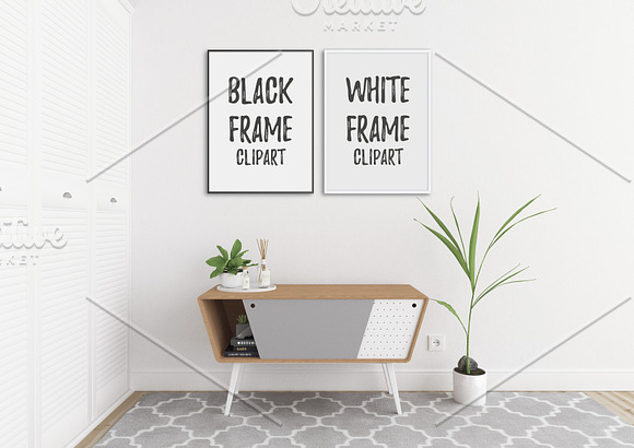 White interior - wall art mockup in Print Mockups - product preview 7
