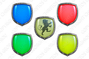 Shields in different colours