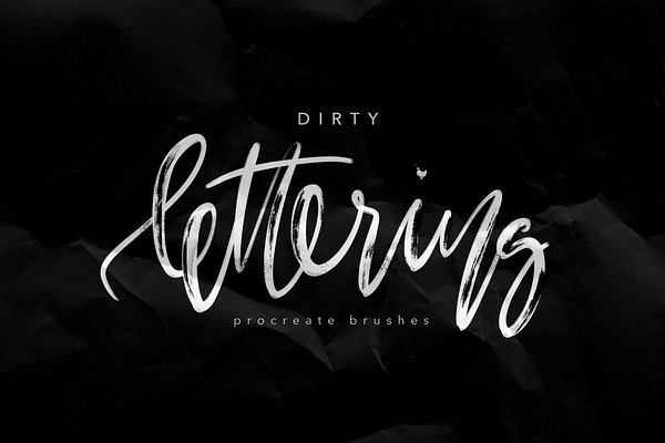 Procreate Dirty Lettering Brushes