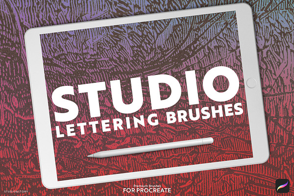 12 Lettering Brushes for Procreate