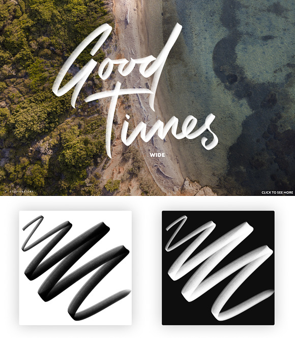 12 Lettering Brushes for Procreate in Photoshop Brushes - product preview 4