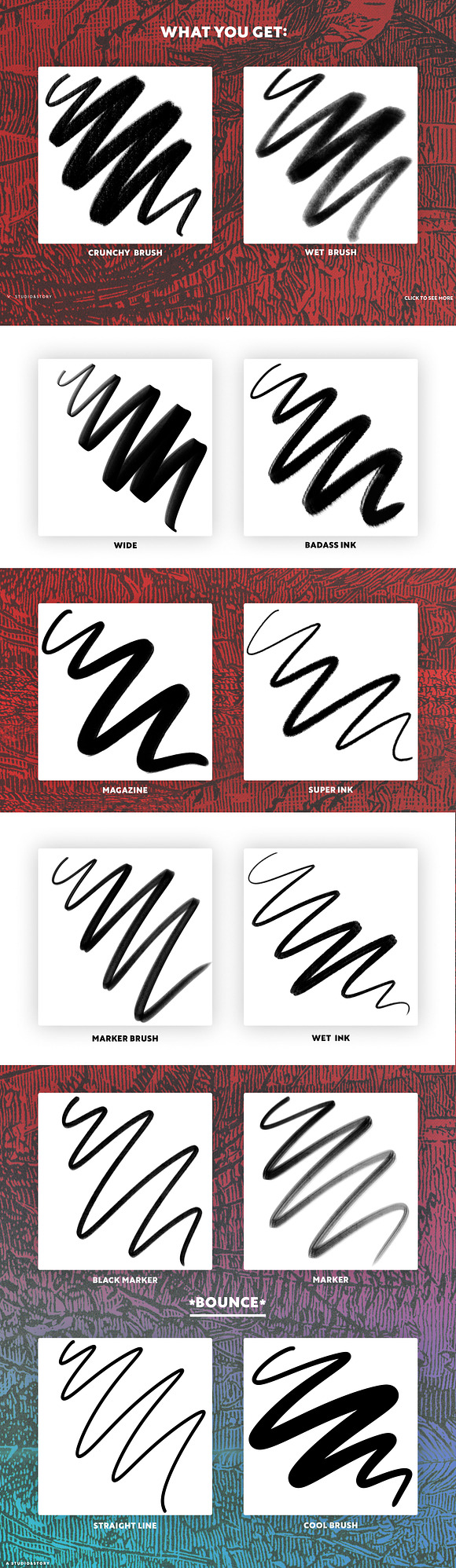 12 Lettering Brushes for Procreate in Photoshop Brushes - product preview 5