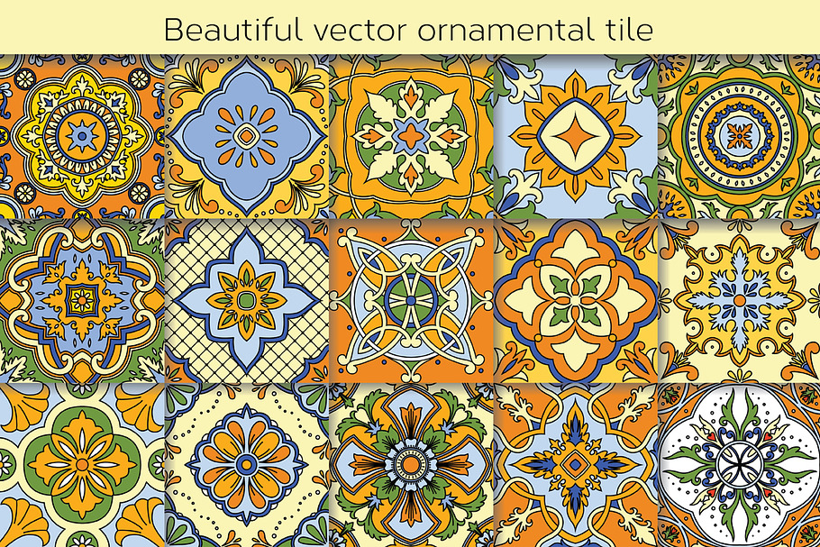 15 Bright Mexican Tiles. Set 2 in Patterns - product preview 8