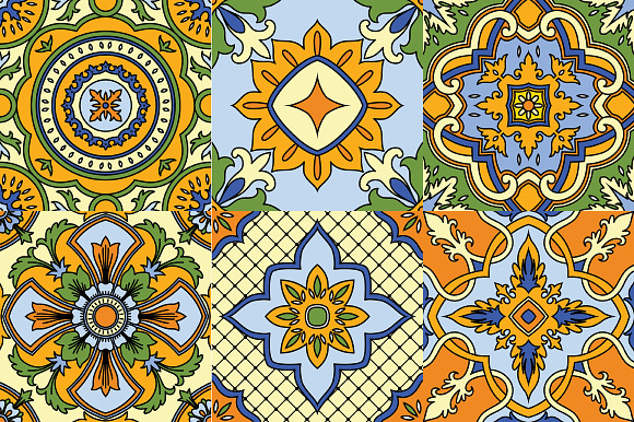 15 Bright Mexican Tiles. Set 2 in Patterns - product preview 1