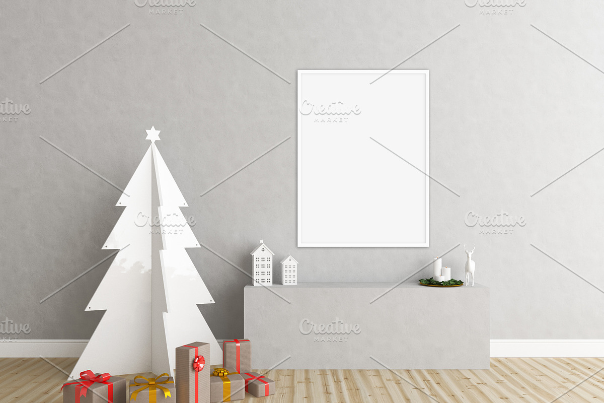 Christmas background - art mockup in Print Mockups - product preview 8