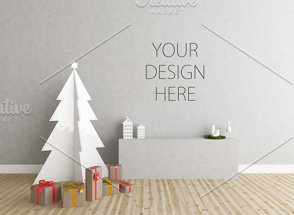 Christmas background - art mockup in Print Mockups - product preview 1
