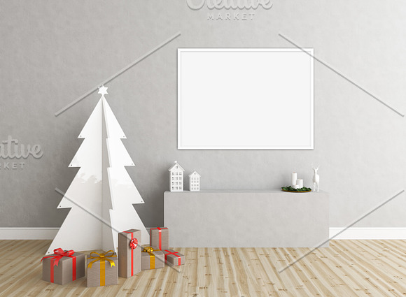 Christmas background - art mockup in Print Mockups - product preview 2