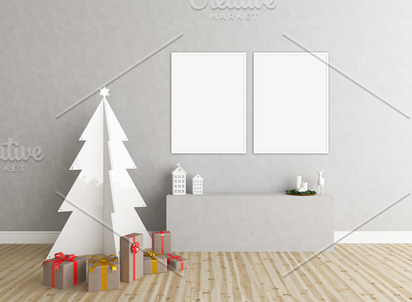 Christmas background - art mockup in Print Mockups - product preview 3