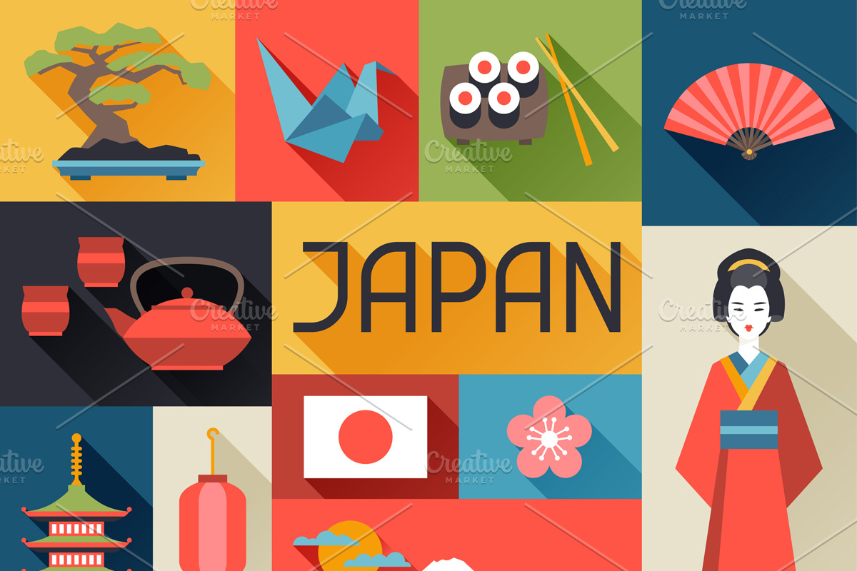 Japan backgrounds design. in Illustrations - product preview 8