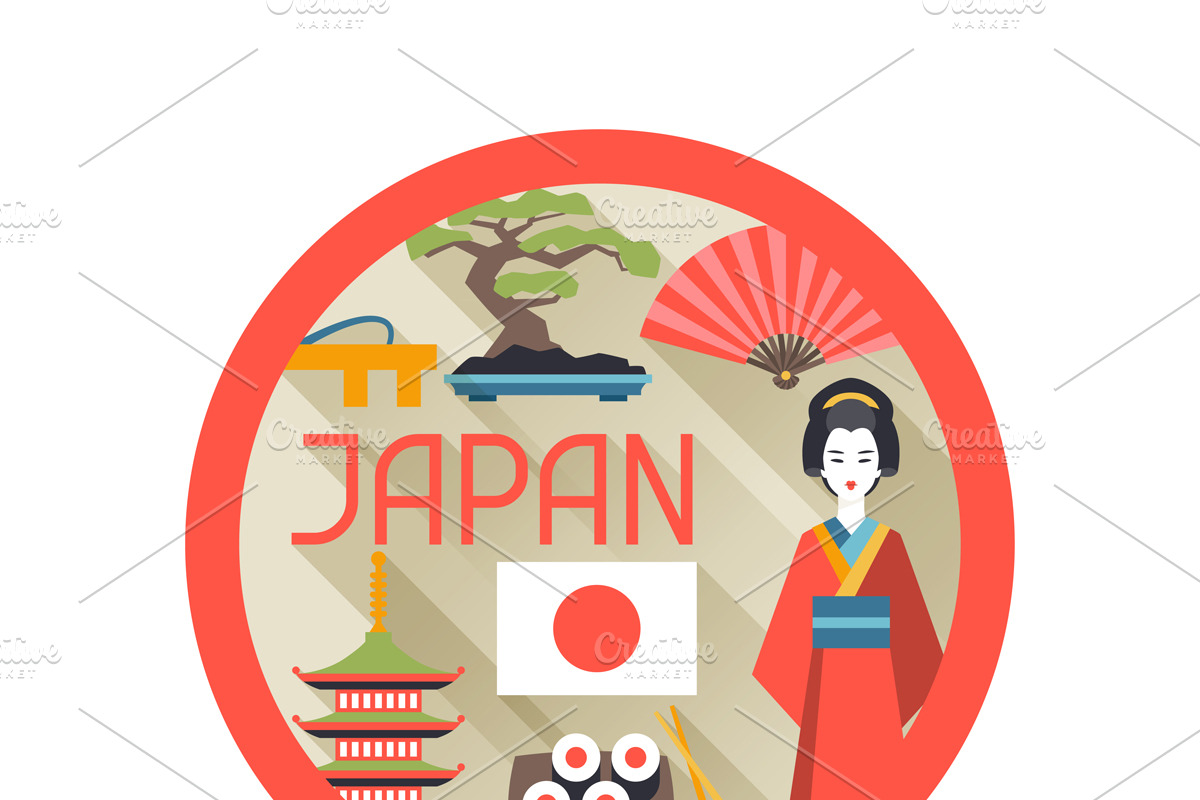 Japan backgrounds design. in Illustrations - product preview 8