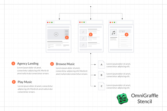 Tiles for Wireframes & Flowcharts V3 in Wireframe Kits - product preview 2
