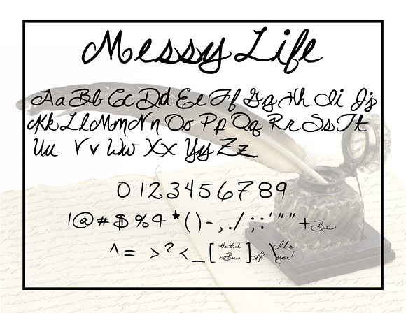 Messy Life in Script Fonts - product preview 1