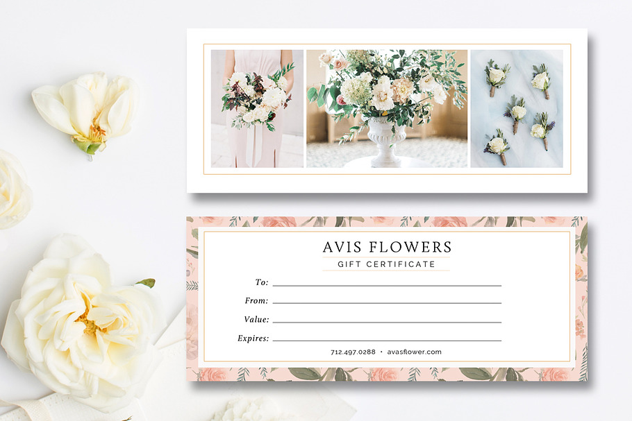 Florist Gift Card Template in Card Templates - product preview 8