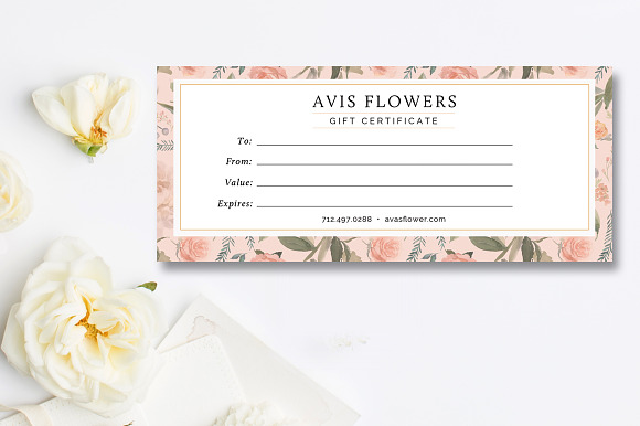 Florist Gift Card Template in Card Templates - product preview 2