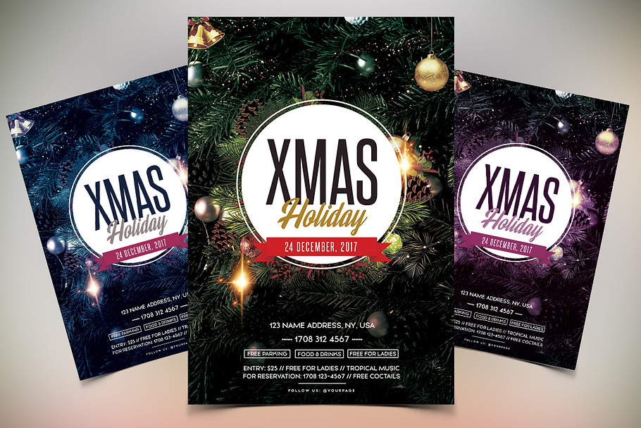 X-Mas Holidays - PSD Flyer Template