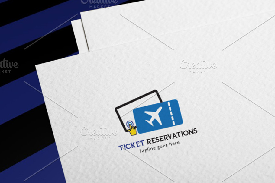 Ticket Reservation in Logo Templates - product preview 8