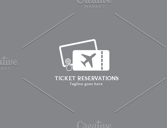 Ticket Reservation in Logo Templates - product preview 1
