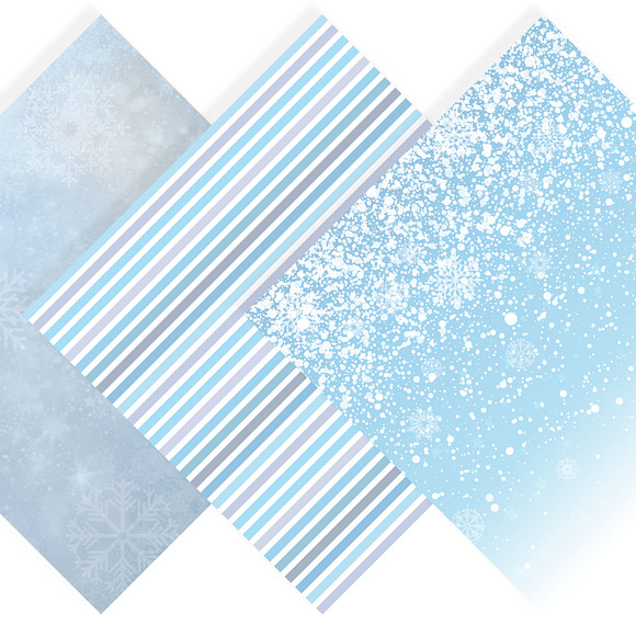 Snowflakes & Digital Papers in Objects - product preview 1