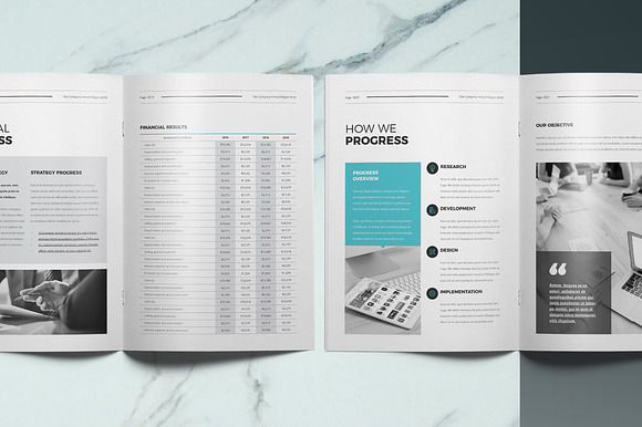 Annual Report Template in Brochure Templates - product preview 4