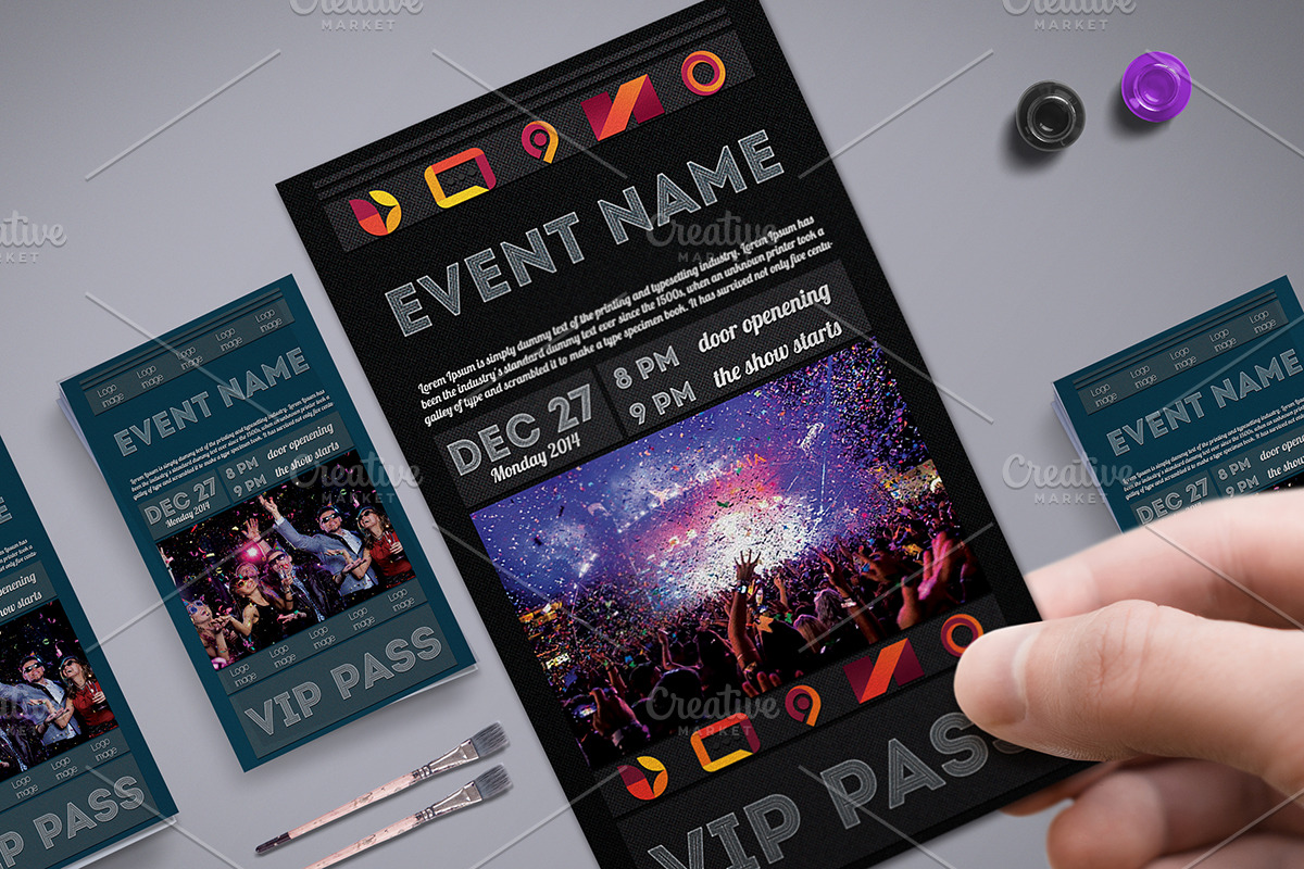 Multipurpose VIP Pass Card in Card Templates - product preview 8